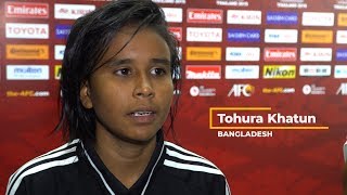 AFCU16W  Tohura Khatun BAN  Post Match Reactions [upl. by Ahseele331]