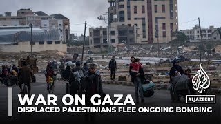 War on Gaza Displaced Palestinians flee ‘the horror of ongoing bombing’ [upl. by Mar]