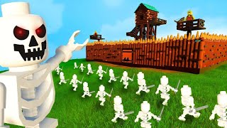 Building a Fort to Stop the SKELETON ARMY in LEGO Fortnite [upl. by Alleinad618]