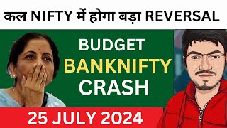 Nifty Prediction and Bank Nifty Analysis for Thursday  25 July 24  Bank NIFTY Tomorrow [upl. by Ettolrahc9]