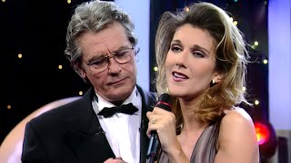 Céline Dion Alain Delon  Paroles paroles Reprise de Dalida Faites la fête Décembre 1996 [upl. by Rae764]