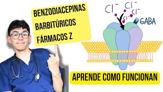 Benzodiacepinas Barbitúricos y Agonistas BZ1 Mecanismo de acción  Explicación sencilla [upl. by Marduk589]