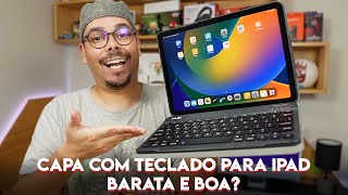 CAPA COM TECLADO PARA IPAD WB A MELHOR CAPA COM TECLADO BARATA PARA IPAD UNBOXING COMPLETO [upl. by Eecats]