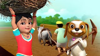 உழவுத் தொழில்  Tamil Rhymes for Children  Infobells [upl. by Arayc82]