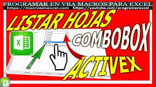 59 🔴 Como LLENAR COMBOBOX 🔥 ACTIVEX con NOMBRE HOJAS y SELECCIONARLAS en EXCEL VBA [upl. by Malet]