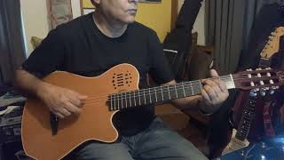 Sea Breeze fingerstyle on a Godin Grand Concert with a Roland GR 55 [upl. by Hasheem]