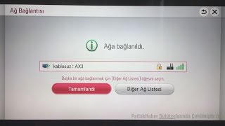 LG tv kablosuz internete bağlama Lgla620s wifi bağlantısı [upl. by Amiel]