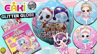 Eaki winter disco glitter globe Lol surprise doll look alike unboxing Fake lol vs real yaydaytv [upl. by Hsotnas]