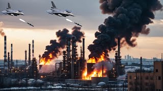 scary The crazy action of 2 US F16 pilots destroyed Russias largest oil refinery in Moscow [upl. by Abe91]