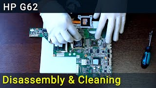 HP G62 Disassembly Fan Cleaning and Thermal Paste Replacement [upl. by Garris]