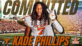 BREAKING 4Star DB Kade Phillips COMMITS to Texas  Longhorns Football  Recruiting News [upl. by Ahtera]