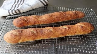 French Baguette  How to Make Baguettes at Home  NoKnead French Bread Recipe [upl. by Gobert379]