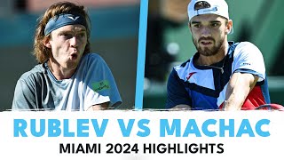 Andrey Rublev vs Tomas Machac Match Highlights  Miami 2024 [upl. by O'Donnell]