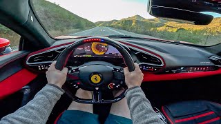 What Its Like To Drive The 2023 Ferrari 296 GTB POV [upl. by Nahtaoj432]