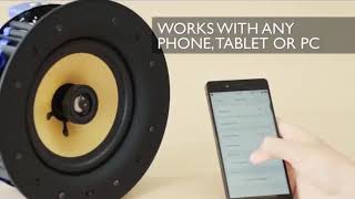 How to Setup and Install a Lithe Audio Bluetooth Ceiling Speaker [upl. by Ahtibbat]