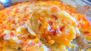 烤土豆杂烩 芝士焗土豆 圣诞节大餐食谱之一 CHEESY SCALLOPED POTATOES [upl. by Huai]