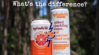 Spindrift Sparkling Water VS Spindrift SpikedBlood Orange TangerineSide By Side Comparison [upl. by Ajtak]