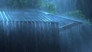 Beat Stress Within 3 Minutes to Sleep Soundly with Heavy Rain amp Thunderstorm on a Tin Roof at Night [upl. by Ragland]