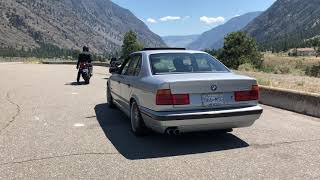 BMW E34 540i V8 Custom 3” Race Exhaust Straight Pipe with Backfire [upl. by Xenophon]