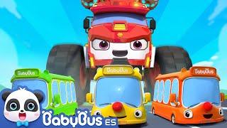 Salvemos al Pequeño Autobús  Camiones de Monstruo  Canciones Infantiles  BabyBus Español [upl. by Seitz834]