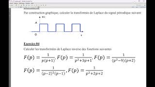 Théorie du Signal L2 TD N°3 Transformée de Laplace [upl. by Luz581]