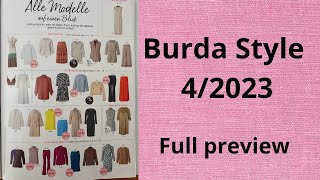 burdastyle New Burda Style April 42023 full review [upl. by Vizzone]