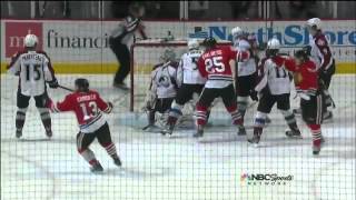 Daniel Carcillos Last Minute GameWinner Goal Colorado Avalanche vs Chicago Blackhawks 23 [upl. by Anitnatsnok]