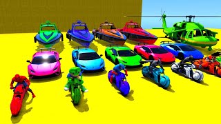 GTAV SPIDER  MAN 2 🚀FIVE NIGHTS AT FREDDYS POPPY PLAYTIME 3 🚓Join in Epic New Stunt Racing🚜 [upl. by Inod]