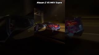 2023 Nissan Z Upgraded Turbos VS MKV Toyota Supra Stock Turbo shorts cars Supra Nissan [upl. by Anialam]