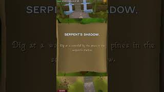 New Easy Clue Step in OSRS  Dig at a waterfall by the pines in the serpents shadow [upl. by Dalia288]