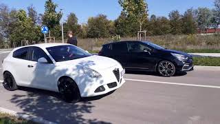 Alfa Giulietta 20 JTDm DCT stage 1 vs Renault Clio RS220 Trophy [upl. by Annaya]