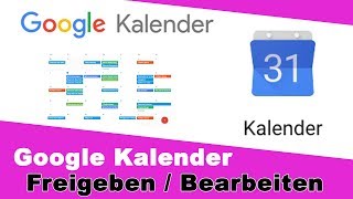 Gmail Kalender freigeben einrichten I Google Kalender gemeinsam nutzen [upl. by Swehttam719]