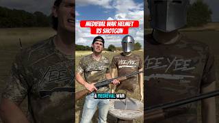 Medieval War Helmet vs 12 Gauge Shotgun shotgun 12gauge pewpew bulletproof [upl. by Britney]