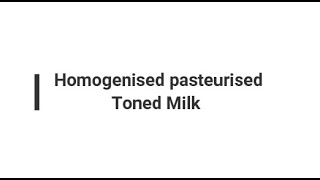 Homogenised Pasteurised Toned Milk  Tamil  English [upl. by Couchman802]