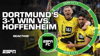 JUST INCREDIBLE 🗣️ Juls reacts to Borussia Dortmunds 31 win over Hoffenheim  ESPN FC [upl. by Oriel]