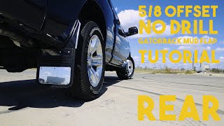 2015 RAM 1500 Gatorback No Body Drill REAR Mud Flap Install [upl. by Scarface]