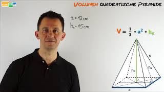 Volumen Quadratische Pyramide 1 Klasse 10 [upl. by Hally]