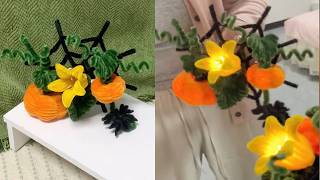 【ハロウィン飾り】モールで🎃簡単ハンドメイド「かぼちゃの作り方」モールクラフト、モールアート手作りでHalloween👻ミニチュアオーナメント👻pipe cleaner crafts [upl. by Luis175]