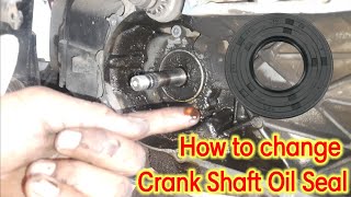 How to change Change Crank Shaft oil seal  Activa engine oil leakage problem hondaActiva [upl. by Lleinnad79]