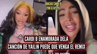 Cardb quedó enamorada del EP de Yailin 😱 La chivirica no lo puede creer [upl. by Etakyram]