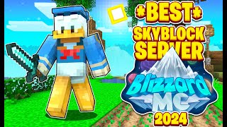 PLAYING THE NEW BEST SKYBLOCK MINECRAFT SERVER  Minecraft Skyblock  BlizzardSky  18120 [upl. by Brnaby]