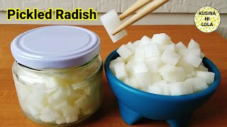 EASY Pickled Radish Side dish  Korean Pickled Radish Recipe  How to Make Korean Pickled Radish [upl. by Mota]