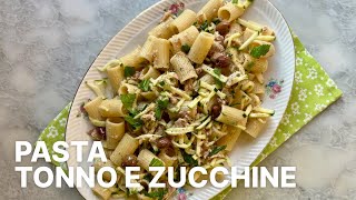 PASTA estiva 3 ingredienti  tonno zucchine crude e limone [upl. by Wally19]