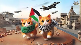 š‡µš‡ø Atuna Tufuli Animasi Kucing Nyanyi Lagu Palestina Aksi Kucing Bela Palestina ā¯¤ļø¸š± [upl. by Kinny423]