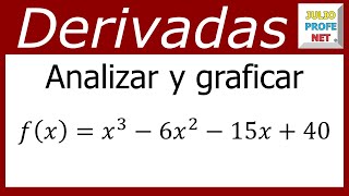 APLICACIÓN DE LA DERIVADA AL TRAZADO DE CURVAS  Ejercicio 2 [upl. by Drais74]