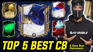 Top 5 Best Center Backs in Fc Mobile amp Their Cheap Beast Replacement fcmobile [upl. by Attenad]