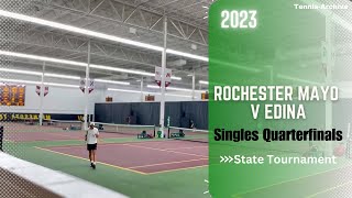 Rising Star 9th Grader Rochester Mayo Takes on Edina  2023 State Individuals Singles Quarterfinals [upl. by Carlin110]