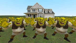 Shrek Vs Houses In Garrys Mod [upl. by Tacklind]