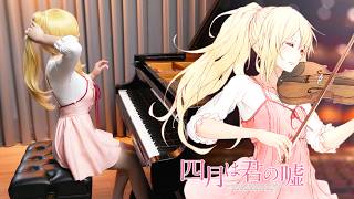 Your Lie in April 10th Anniversary ✨Shigatsu wa Kimi no Uso Emotional Piano Medley✨🎹 Rus Piano [upl. by Lizette562]