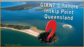 A NEW HUGE Giant sized Sinkhole at Inskip Point Rainbow Beach Queensland  FCQAP Flight3 special [upl. by Jaquenetta295]